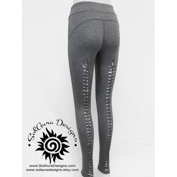 THE CUT 2 - LARGE - Back-Seamed Style Grey Leggings - Non-See Through Sexy Wear - Picture 4 of 9